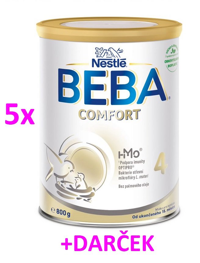 BEBA COMFORT 4 HMO 800G 5ks + DÁREK