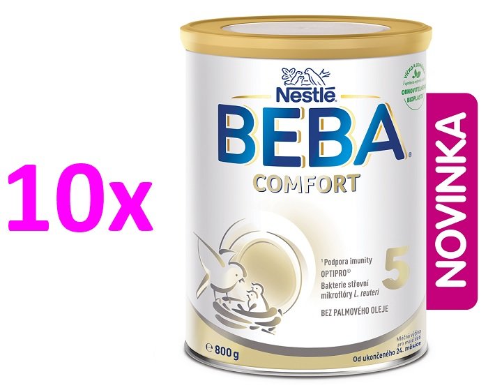 BEBA COMFORT 5 batolecí mléko, 800 g, 10x800g