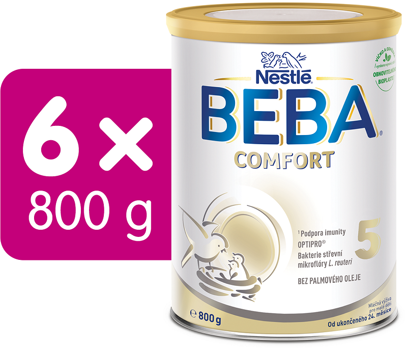 BEBA COMFORT 5 batolecí mléko, 800 g, 6ks