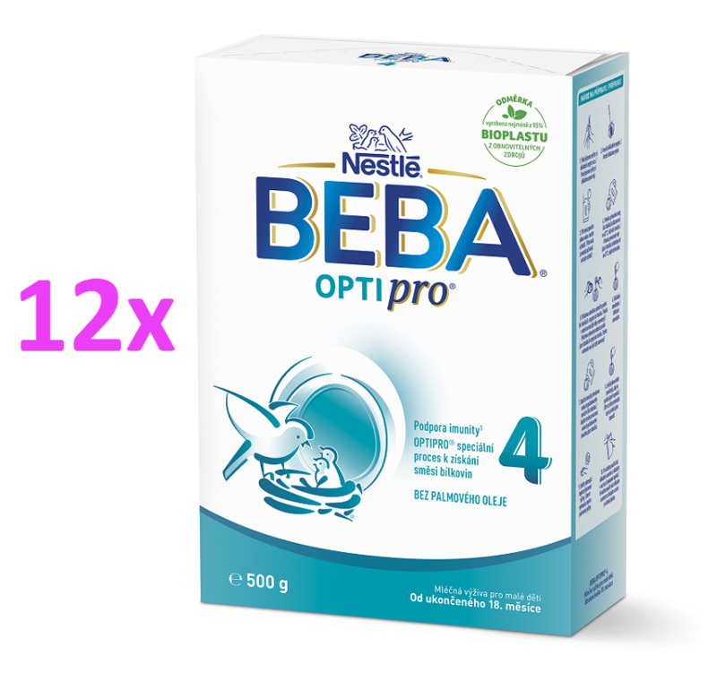 BEBA OPTIPRO® 4 batolecí mléko, 500 g, 12ks