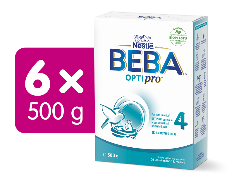 BEBA OPTIPRO® 4 batolecí mléko, 500 g, 6ks