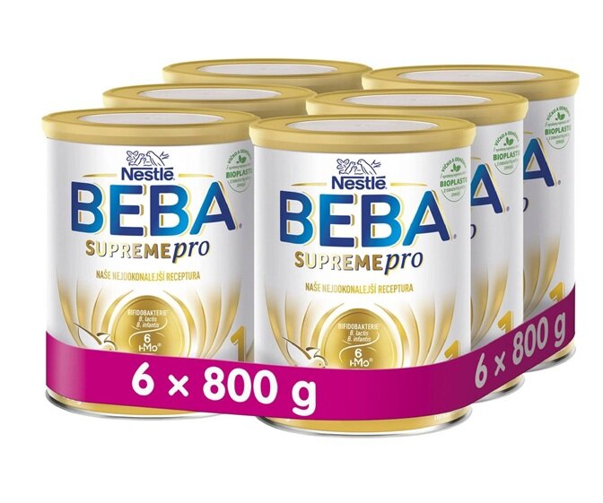 BEBA SUPREMEpro 1, 6 HMO, počáteční kojenecké mléko, 6x800 g