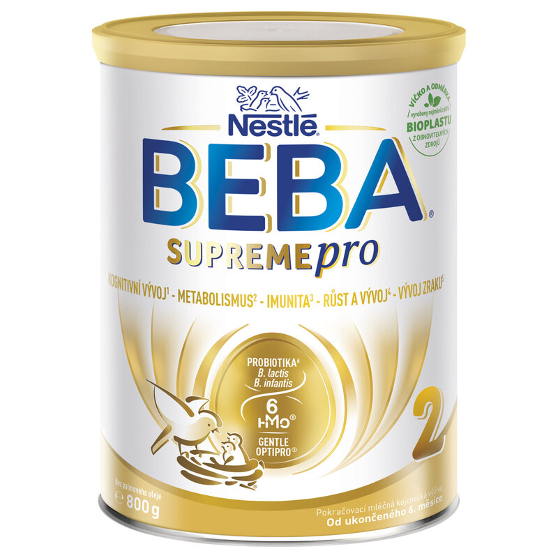 BEBA SUPREMEpro 2, 6 HMO, pokračovací kojenecké mléko, 800 g