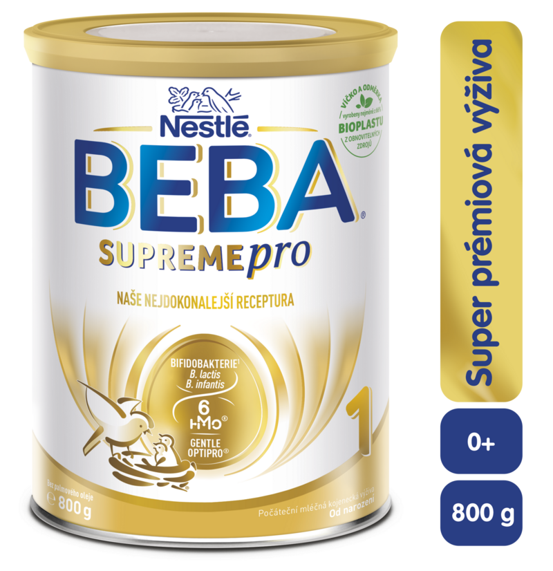 BEBA SUPREMEpro 1, 6 HMO, počáteční kojenecké mléko, 800 g