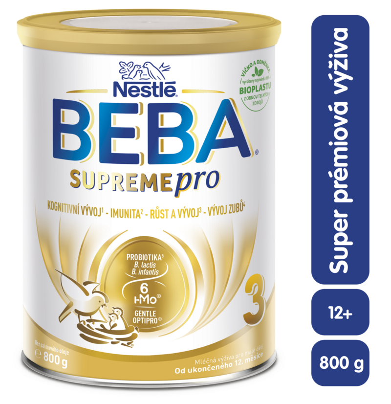 BEBA SUPREMEpro 3, 6 HMO, mléko pro malé děti, 800 g