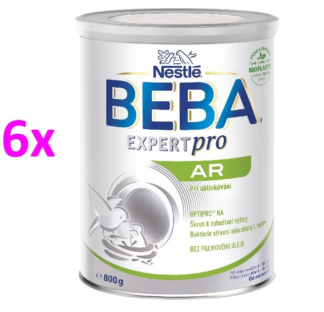 BEBA EXPERTpro AR při ublinkávání, mléčná kojenecká výživa, potravina pro zvláštní lékařské účely, od narození, 6x800G