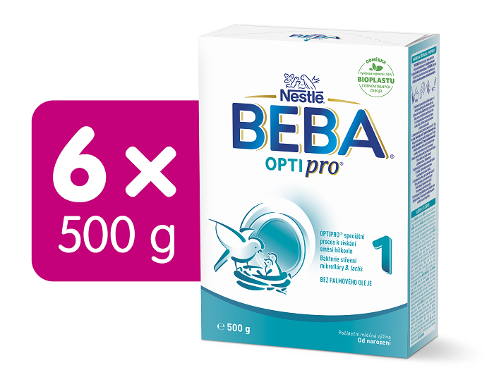 BEBA OPTIPRO® 1 počáteční kojenecké mléko, 500 g, 6x500G