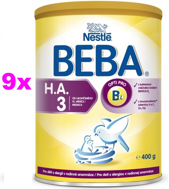 NESTLÉ BEBA HA 3 400G 9ks