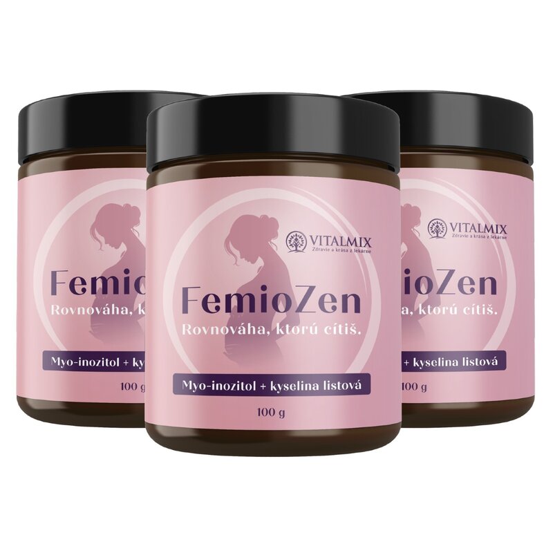 VITALMIX FEMIOZEN 3X100G - myo-inositol s kyselinou listovou, podpora plodnosti a hormonální rovnováhy