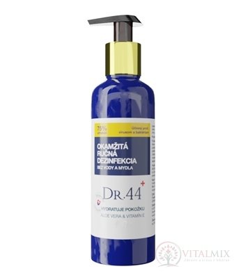 DR.44 OKAMŽITÁ RUČNÍ DEZINFEKCE antibakteriální gel (75% ethanol) 1x200 ml
