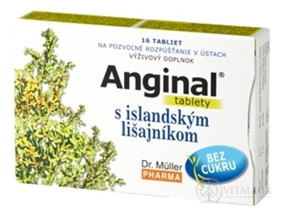 Dr. Müller angíny s islandským lišejníkem tbl (na odkašlávání) 1x16 ks