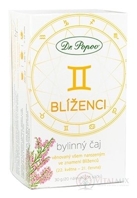 Dr. Popov Bylinný čaj BLÍŽENCI nálevové sáčky 20x1,5 g (30 g)