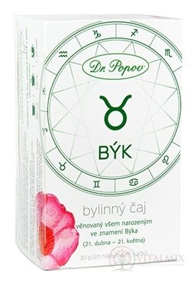 Dr. Popov Bylinný čaj BÝK nálevové sáčky 20x1,5 g (30 g)