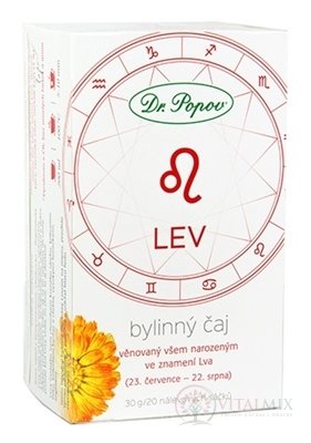 Dr. Popov Bylinný čaj LEV nálevové sáčky 20x1,5 g (30 g)