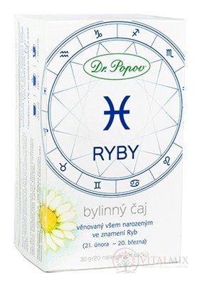 Dr. Popov Bylinný čaj RYBY nálevové sáčky 20x1,5 g (30 g)