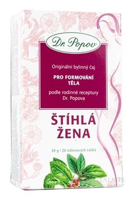 Dr. Popov Bylinný čaj ŠTÍHLA ŽENA nálevové sáčky 20x1,5 g (30 g)