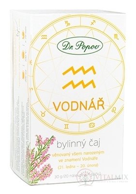 Dr. Popov Bylinný čaj VODNÁŘ nálevové sáčky 20x1,5 g (30 g)