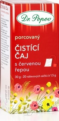 DR. POPOV ČAJ ČISTÍCÍ S červenou řepou nálevové sáčky 20x1,5 g (30 g)