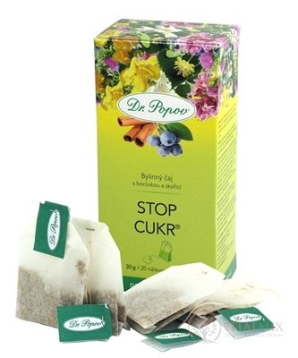DR. POPOV ČAJ STOP CUKR nálevové sáčky 20x1,5 g (30 g)