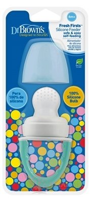 Dr.BROWN&#39;S dudlík NA KRMENÍ FRESH FIRTS 4M + tyrkysový, 1x1 ks