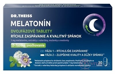 Dr.Theiss MELATONIN dvoufázové tablety tbl 1x30 ks