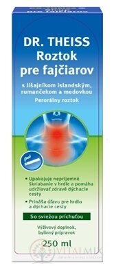 Dr.Theiss Sirup pro kuřáky s lišejníkem, heřmánkem a meduňkou 1x250 ml