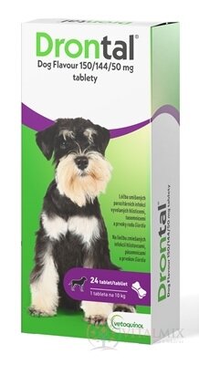 Drontal Dog Flavour 150/144/50 mg tablety tbl 1x24 ks