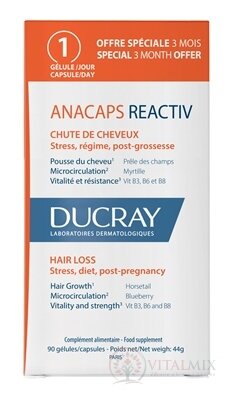 DUCRAY ANACAPS REACTIV cps (podpora pro vlasy) (inov.2023) 1x90 ks