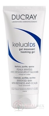 DUCRAY kapusty DS GEL Moussant pěnivý gel (podrážděná kůže na obličeji a těle) 1x200 ml