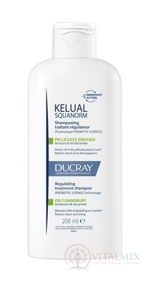 DUCRAY KELUAL SQUANORM Šampon proti mastným lupům, ošetřující, seberegulační 1x200 ml