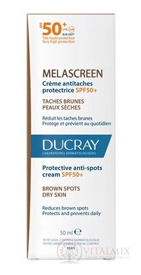 DUCRAY MELASCREEN Ochranný krém SPF50+ proti pigmentovým skvrnám 1x50 ml