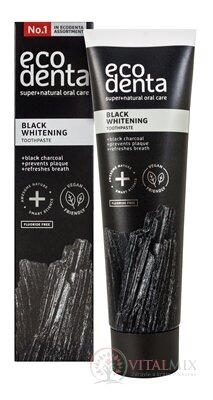 EcoDenta BLACK WHITENING černá zubní pasta na bělení zubů 1x100 ml