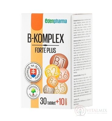 EDENPharma B-KOMPLEX forte plus tbl 30 + 10 zdarma (40 ks)
