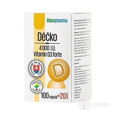 EDENPharma Déčko 4000 IU cps (100 + 20 zdarma) 1x120 ks