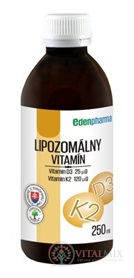 EDENPharma LIPOZOMÁLNÍ VITAMIN D3 + K2 perorální roztok 1x250 ml