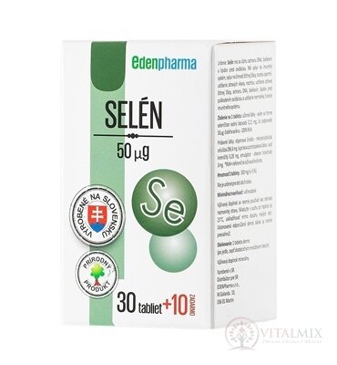 EDENPharma SELEN 50 mikrogramů tbl 30 + 10 zdarma (40 ks)