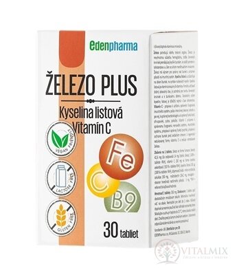 EDENPharma ŽELEZO PLUS tbl 1x30 ks