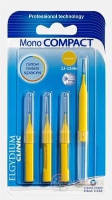 ELGYDIUM CLINIC Mono COMPACT 2,5-2,2 mm mezizubní kartáčky (žluté) 1x4 ks