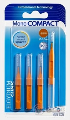 ELGYDIUM CLINIC Mono COMPACT 3,5-2,7 mm mezizubní kartáčky (oranžové) 1x4 ks