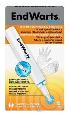 EndWarts PEN C roztok kyseliny mravenčí v peru na vysušení bradavic 1x3 ml