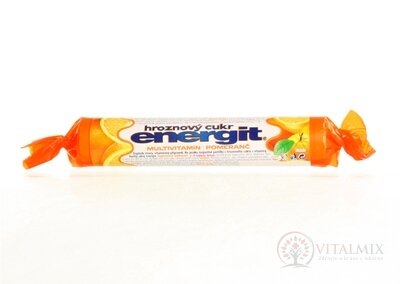 energit hroznový cukr MULTIVITAMIN - POMERANČ pastilky 1x17 ks (37,4 g)