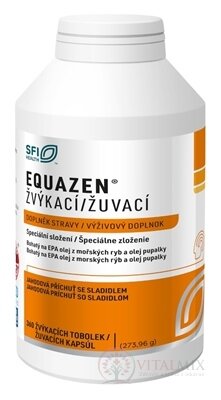 EQUAZEN žvýkací cps s jahodovou příchutí (EPA olej z ryb a olej pupalky) 1x360 ks