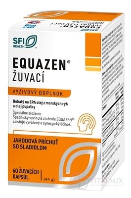 EQUAZEN žvýkací cps s jahodovou příchutí (EPA olej z ryb a olej pupalky) 1x60 ks