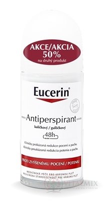 Eucerin Deo Kuličkový antiperspirant roll on 2x50 ml (-50% na druhý produkt, sleva) 1x1 set