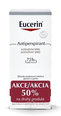 Eucerin Deo Intenzivní antiperspirant sprej 2x30 ml (-50% na druhý produkt, akce 2020) 1x1 set
