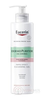 Eucerin DERMOPURE Exfoliační čistící gel s trojitým účinkem proti nedokonalostem pleti, na obličej a tělo 1x400 ml