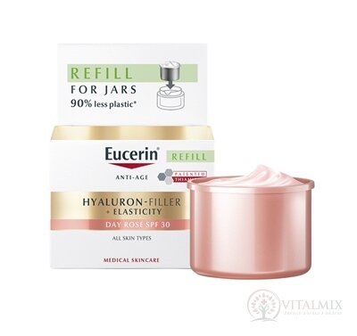 Eucerin HYALURON-FIL.+ELASTICITY Denní krém REFILL Rosé, SPF30, anti-age, náhradní náplň 1x50 ml
