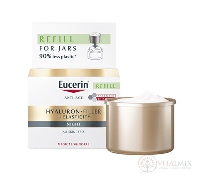 Eucerin HYALURON-FIL.+ELASTICITY Noční krém REFILL anti-age, náhradní náplň 1x50 ml