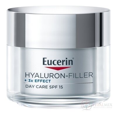Eucerin HYALURON-FILLER+3xEFFECT Denní krém SPF15 suchá pleť, anti-age, dóza 1x50 ml