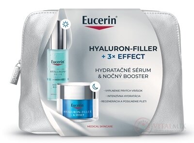 Eucerin Kazeta HYALURON-FILLER+3xEFFECT Booster hydratační sérum 30 ml + noční booster 50 ml (akce 2024) 1x1 set